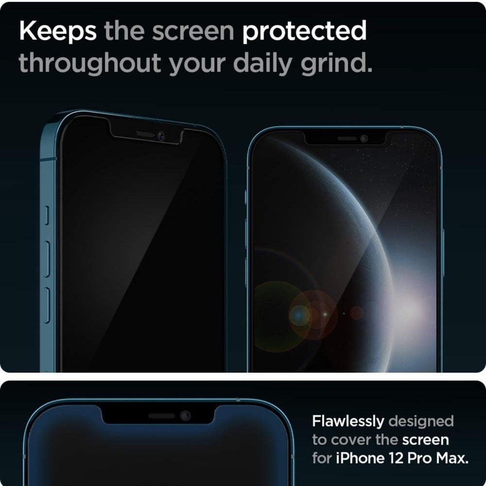 Spigen iPhone 12 Pro Max Tempered Glass Screen Protector - Picture 5 of 9